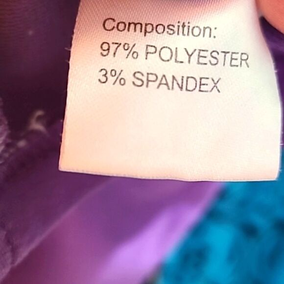 Purple, Navy with White Stripe Hoodie Top, Size Medium - Picture 7 of 7